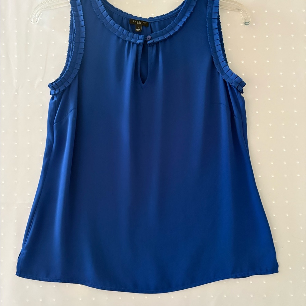Talbots Royal Blue Sleeveless Blouse. INV25/162